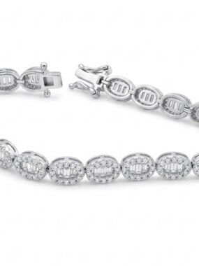 925 silver lady fancy bracelet 7" /a6
